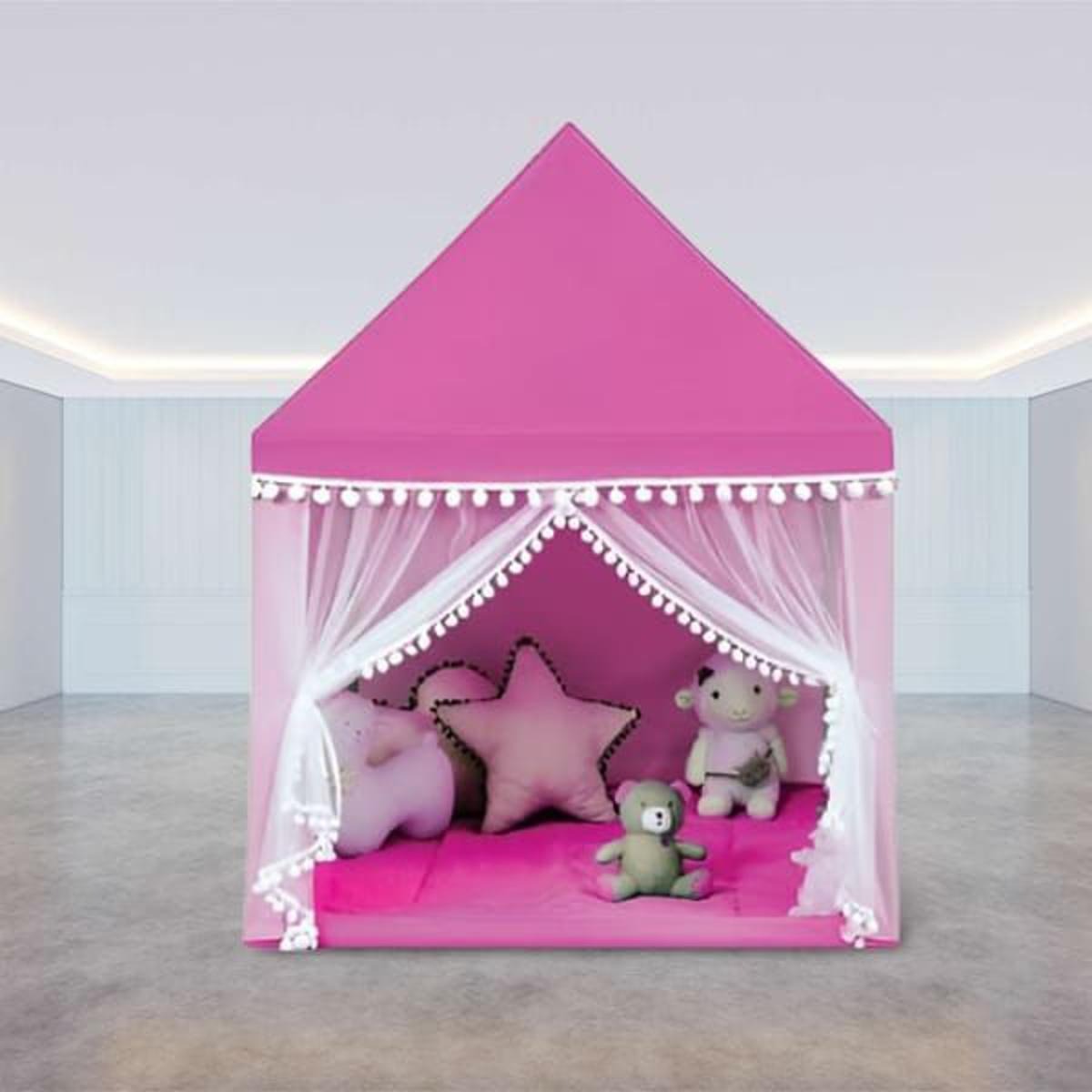 Picture of Tent House for Kids Indoor and Outdoor Castle tent house Large Playhouse multicolor  - Multicolor