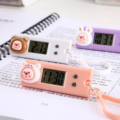 Picture of Cute Cartoon Portable Mini Watch Keychain Bag Decoration Silent Electronic Watch Kids Charm Gift With Hook