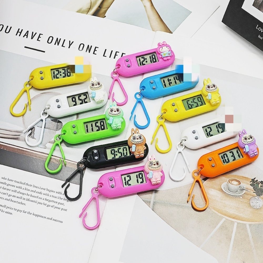 Picture of Cute Cartoon Portable Mini Watch Keychain Bag Decoration Silent Electronic Watch Kids Charm Gift With Hook