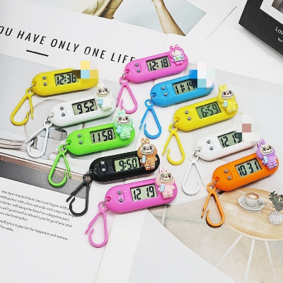 Picture of Cute Cartoon Portable Mini Watch Keychain Bag Decoration Silent Electronic Watch Kids Charm Gift With Hook
