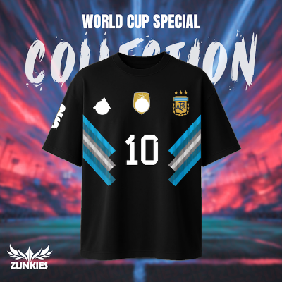 Picture of Argentina  World Cup - Zunkies Premium Collection - Oversized Drop Shoulder T-shirt
