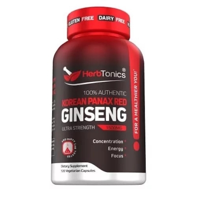 Picture of Herbtonics Korean Red Panax Ginseng 1500mg 60 Capsules
