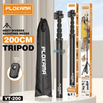 Picture of Plokama VT 200 tripod, Versatile Stand For Smartphones And Cameras