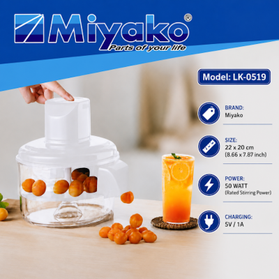 Picture of Electric Fruit Peeler Machine | Miyako LK 0519 | USB Rechargeable Peeler