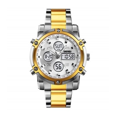 Picture of SKMEI 1389 Watch For Men Analog Quartz Full Stainless Steel Strap Wristwatch Clock
