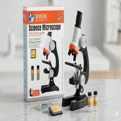 Picture of Educational Science Microscope Toy Kit for Kids   400x Zoom