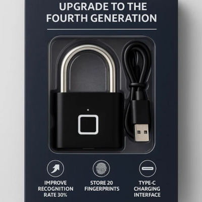 Picture of Portable Smart Fingerprint, Biometric Padlock
