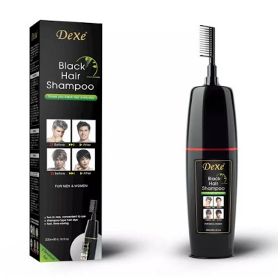 Picture of Dexe Hair Color Black Shampoo With Ammonia free And Herbal Ingredient 200ML
