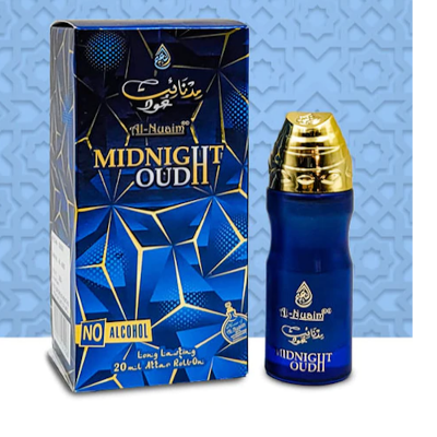Picture of Al Nuaim Midnight Oudh Attar Perfume Alcohol Free Long Lasting Fragrance 20ml
