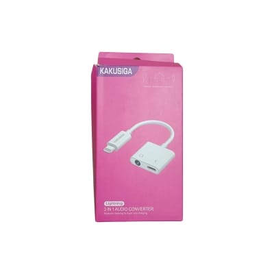 Picture of 3 in 1 Lightning to Lightning+3.5mm Audio Converter