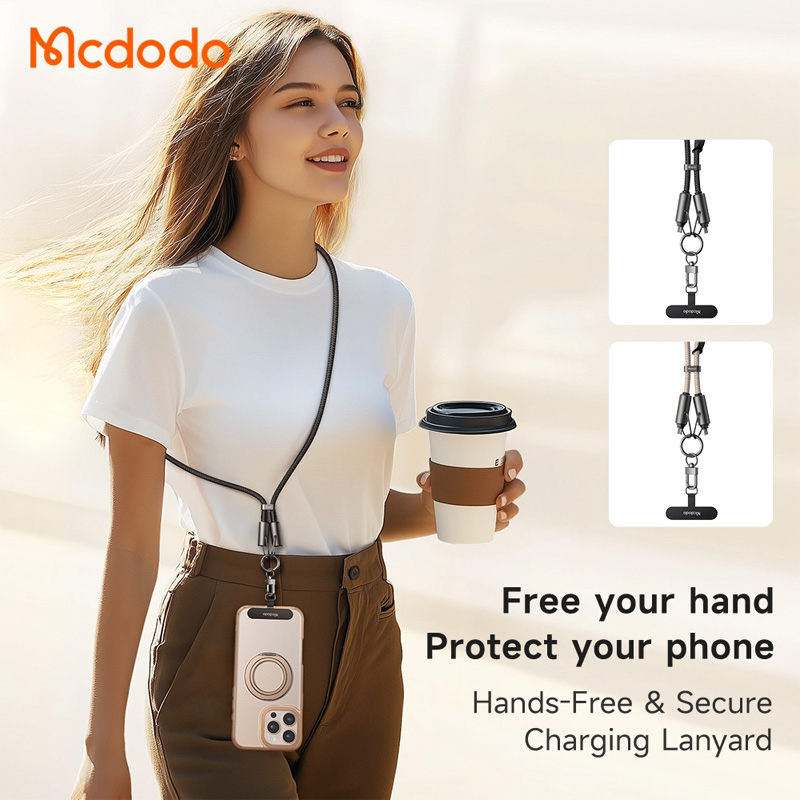 Picture of Mcdodo USB C to C 60W 2 in 1 Crossbody Lanyard