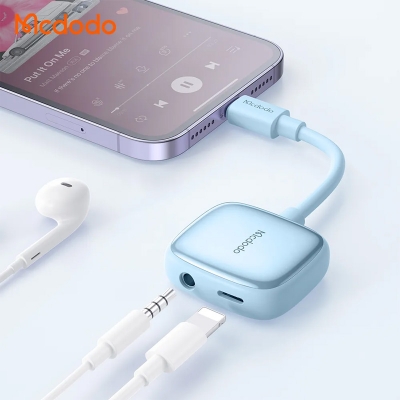 Picture of 2 in 1 Lightning to Lightning and DC3.5 Audio Adapter (Charging+ Music Play+Call Function)
