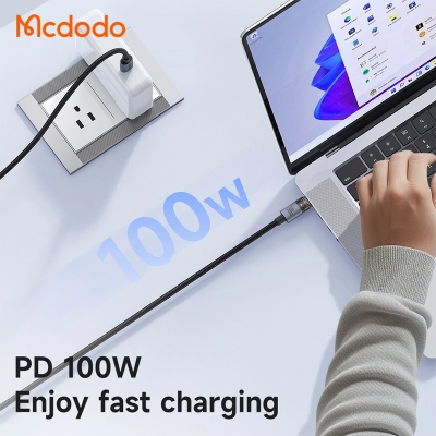 Picture of Mcdodo 100W USB-C to USB-C Transparent Cable with Charging Light 1.2m