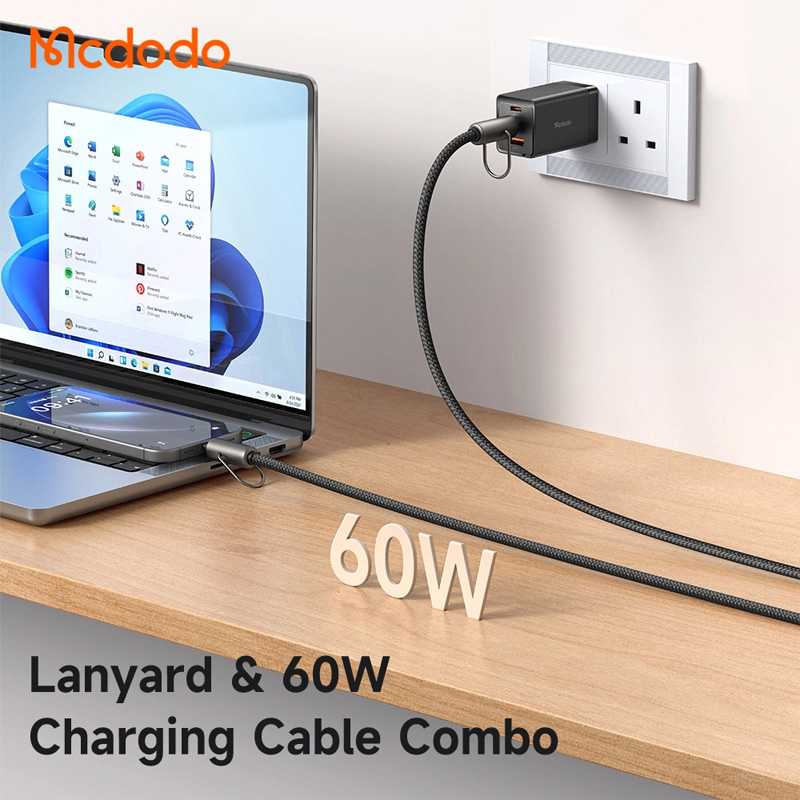 Picture of Mcdodo USB C to C 60W 2 in 1 Crossbody Lanyard