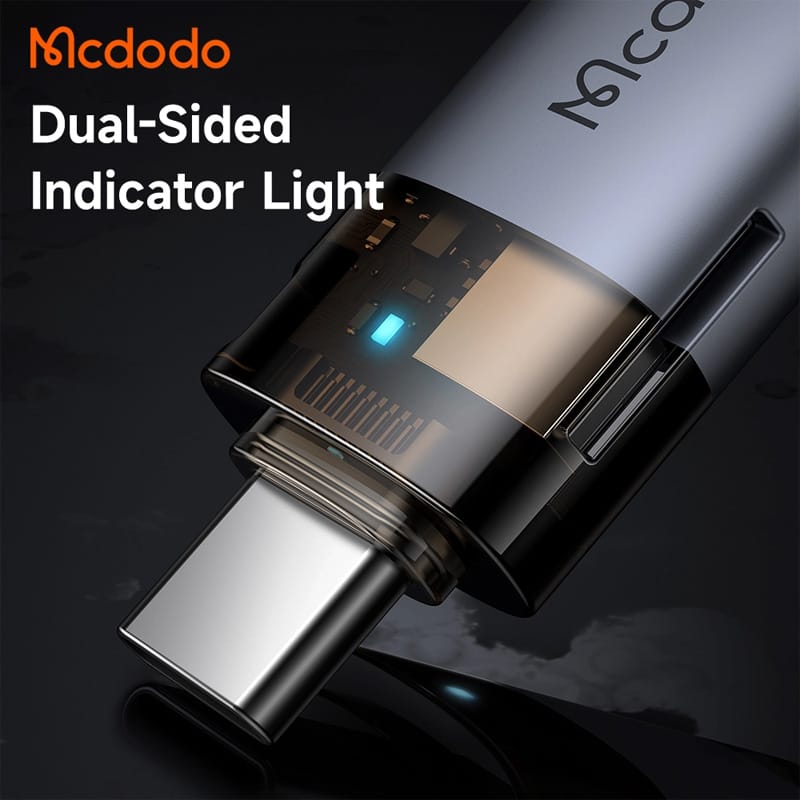 Picture of Mcdodo 2-in-1 USB-A to USB-C Transfer Adapter Built-in TF Card Reader with Lanyard