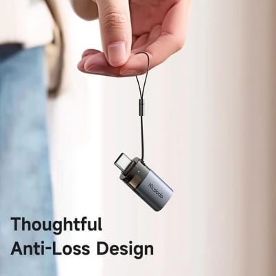 Picture of Mcdodo 2-in-1 USB-A to USB-C Transfer Adapter Built-in TF Card Reader with Lanyard