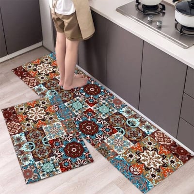 Picture of New 3D Printed Long 2 pcs set, Non-slip Kitchen Carpet
