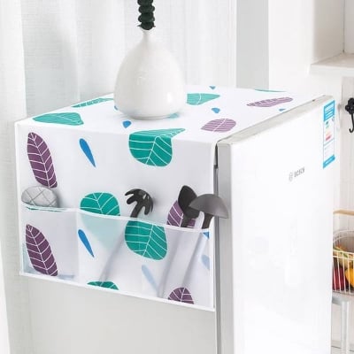 Picture of Dustproof Fridge Cover - Multifunctional Waterproof Refrigerator Cover/ Fridge Dustproof Cover With Storage Bags - Cushion Cover