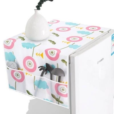 Picture of Dustproof Fridge Cover - Multifunctional Waterproof Refrigerator Cover/ Fridge Dustproof Cover With Storage Bags - Cushion Cover