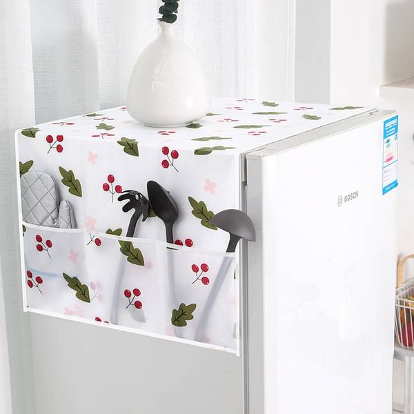 Picture of Dustproof Fridge Cover - Multifunctional Waterproof Refrigerator Cover/ Fridge Dustproof Cover With Storage Bags - Cushion Cover