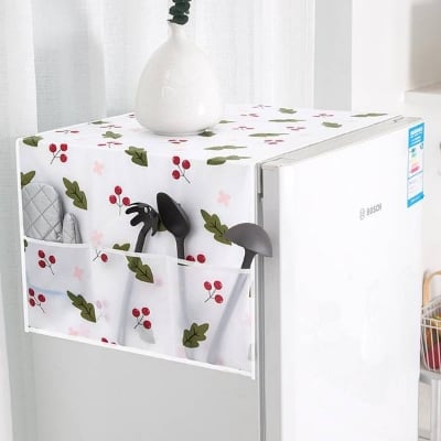 Picture of Dustproof Fridge Cover - Multifunctional Waterproof Refrigerator Cover/ Fridge Dustproof Cover With Storage Bags - Cushion Cover