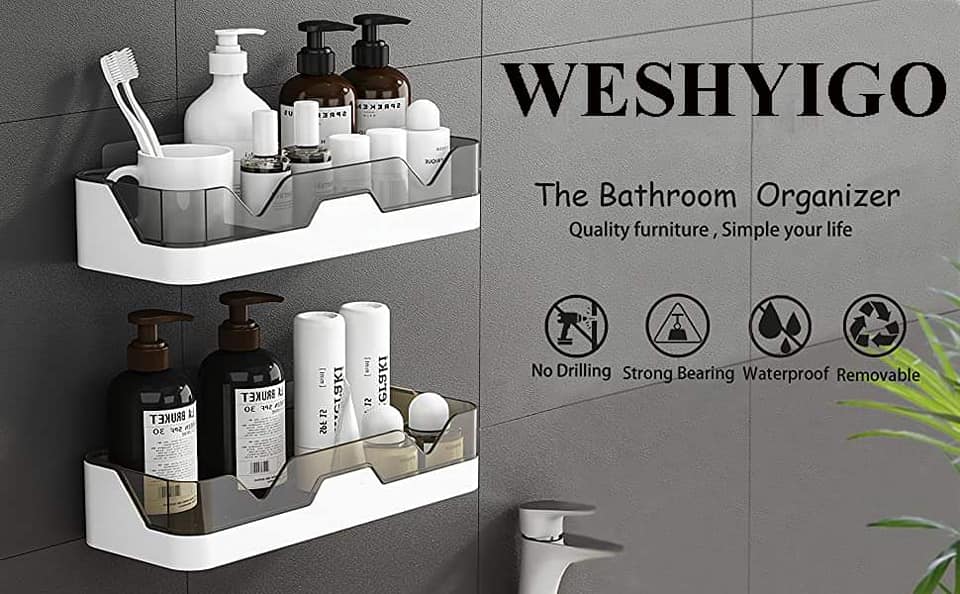Picture of Optimize your bathroom space with a Wall-Mounted Storage Rack - Crafted from Durable Plastic - Size 29.5*11.6.5 cm