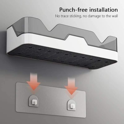 Picture of Optimize your bathroom space with a Wall-Mounted Storage Rack - Crafted from Durable Plastic - Size 29.5*11.6.5 cm
