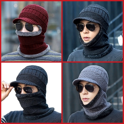 Picture of Korean Stylish Men Winter Hat And Scarf
