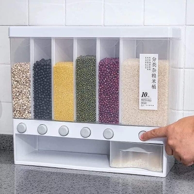 Picture of Kitchen Storage Box ( 6-Grid Dry Food Dispenser )