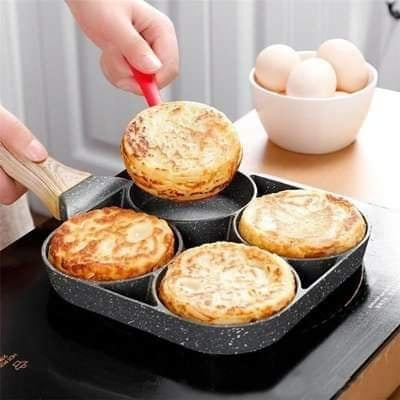 Picture of Non-stick Frying Pot Pan 4 Holes Steak Egg Pancake