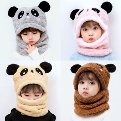 Picture of Kids Warm scarf set Baby Knit Hat Scarf Winter Warm Beanie Cap with Circle Loop Scarf Neckwarmer