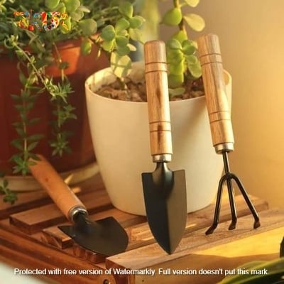 Picture of 3 Piece Mini Gardening Tools Set Gardening Shovel-Rake and Hand Trowel-Mini Gardening Tool Set 9 Ratings