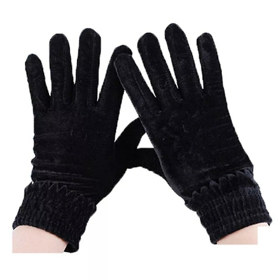 Picture of Super Stylish Velvet Hand Gloves For Women