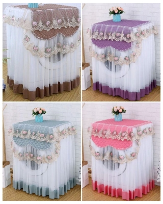 Picture of Front Loader Lace Ruffles Floral Washing Machine Cover