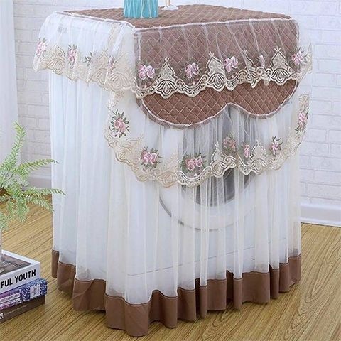 Picture of Front Loader Lace Ruffles Floral Washing Machine Cover