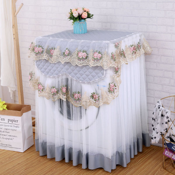 Picture of Front Loader Lace Ruffles Floral Washing Machine Cover