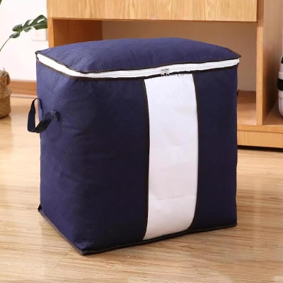 Picture of Portable Clothes Storage Bag Organizer Waterproof Folding Closet Organizer For Pillow Quilt Blanket Bedding Storage Box