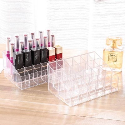 Picture of 24 Grids Cosmetic Makeup Jewelry Case Lipstick Box Display Holder Organizer