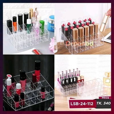Picture of 24 Grids Cosmetic Makeup Jewelry Case Lipstick Box Display Holder Organizer