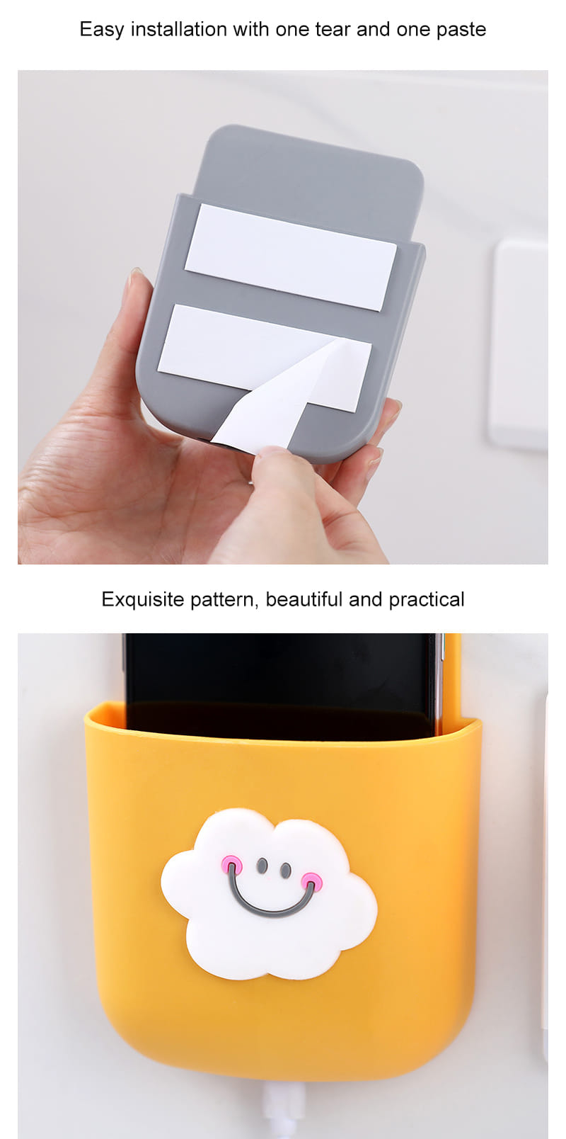 Picture of Cute Animated Multifunctional Wall Mounted Mobile Changing Stand Remote/Pen/Brush Storage Holder