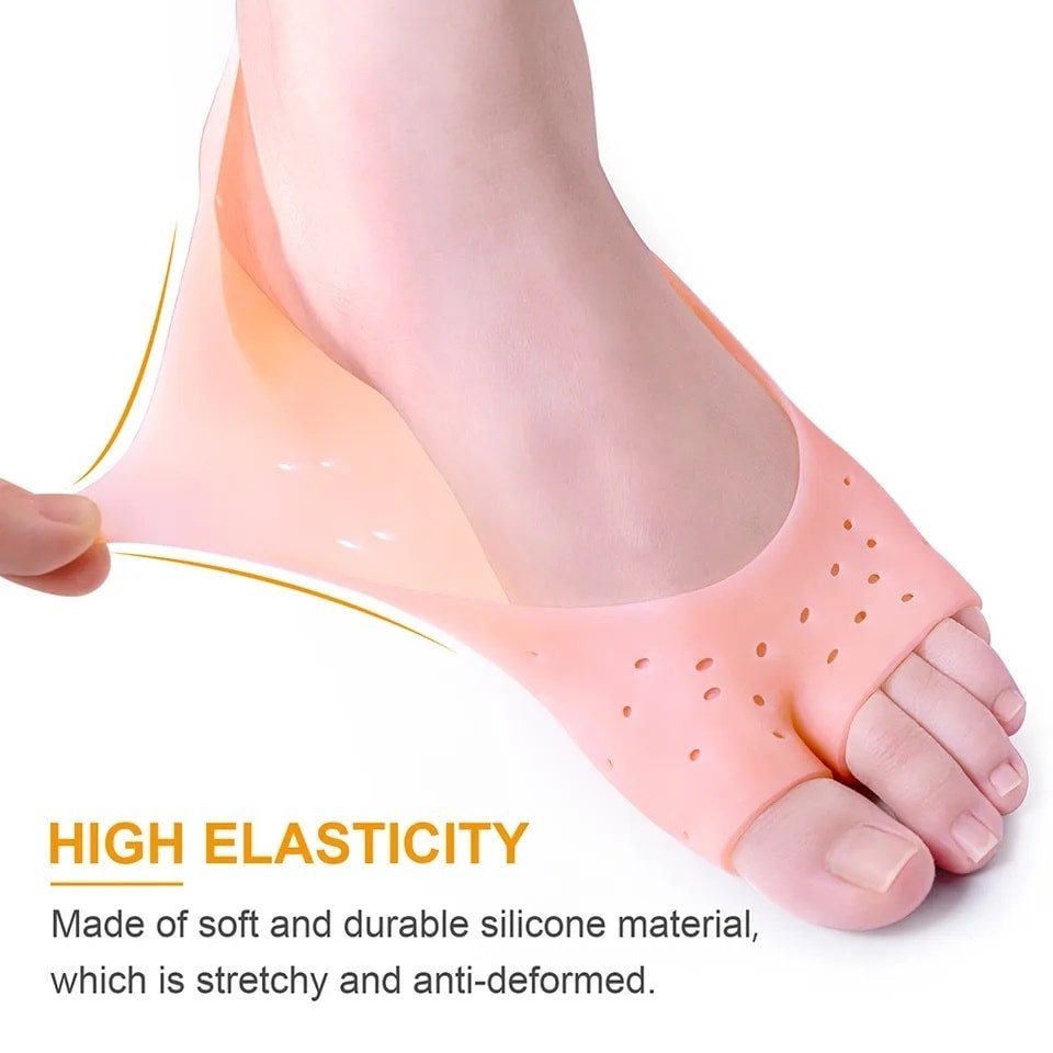 Picture of 2 Pcs/Set Soft Silicone Moisturizing Gel Socks For Foot Care Protector Relieve Dry Non-slip Feet Protection Pain Relief Patch