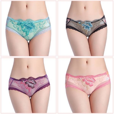 Picture of China Soft Comfortable Panty for Women Lace underwear, trousers, pants, with embroidery