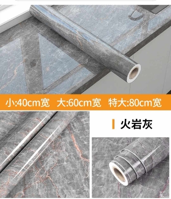 Picture of Marble wallpaper Waterproof Sticker Modern Kitchen Cabinet Table Countertop Furniture Renovation Wallpaper PVC Self Adhesive Wall Sticker