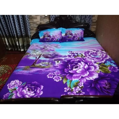 Picture of Exclusive Panel Bed Sheet For Bed-Multicolor