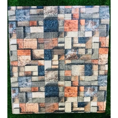 Picture of 3D Wall Panel (Self Adhesive) 27 x 27 Inch (3 Pc)-Multicolor