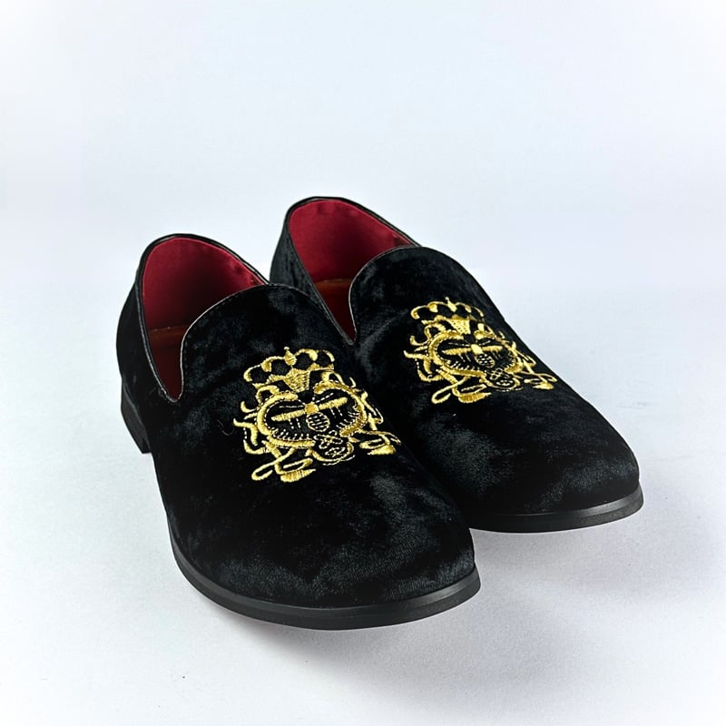 Picture of Premium Embroidered Velvet Slip-On (Black)