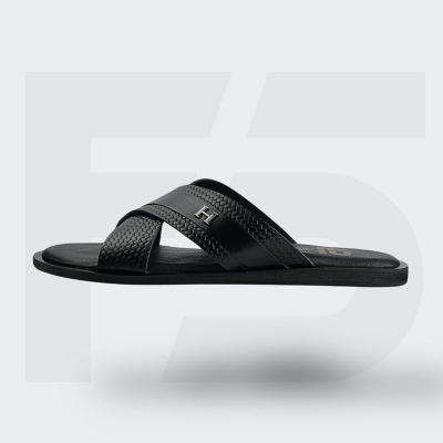 Picture of Classic Cross-Strap Leather Slide