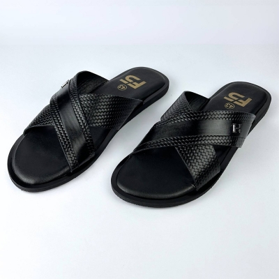 Picture of Classic Cross-Strap Leather Slide