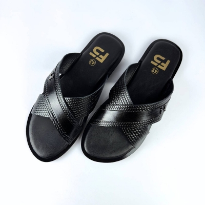 Picture of Classic Cross-Strap Leather Slide