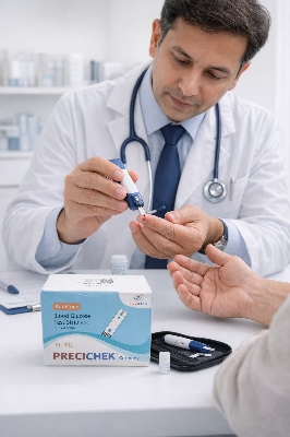 Picture of PRECICHEK Germany AutoCode AC 302 Blood Glucose Test Strips (ACH) 50 High-Precision Diabetes Test Strips for Fast & Accurate Blood Sugar Monitoring No Ratings